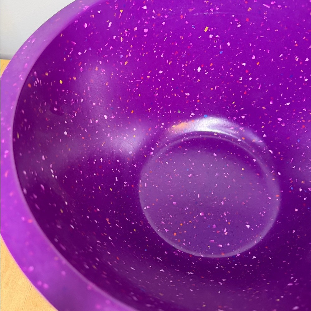 Zak ! Designs bowl purple confetti Large Size 12.5” - Picture 9 of 16